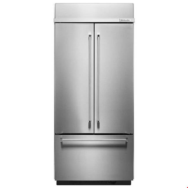 Kitchen Aid - 20 cu.ft. Built-In Bottom-Freezer Refrigerator - Stainless Steel