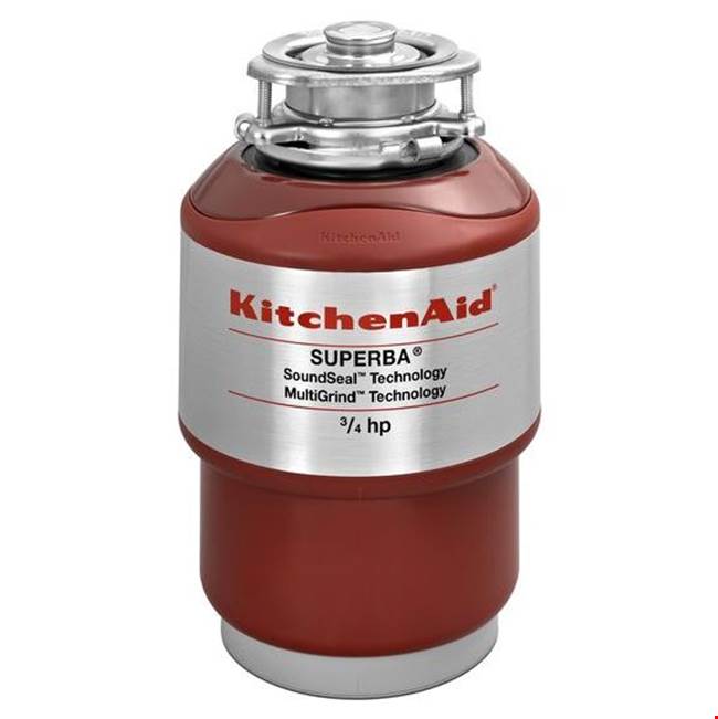 Kitchen Aid - 3/4 HP In-Sink Disposer - Red