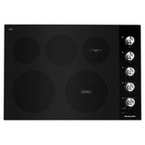 Kitchen Aid - 30'' Ceramic Glass, 5 Elements, 12/9'' Dual, 10/6'' Dual, 8'', 2-6'', Die Cast Metal Knob Controls - Black