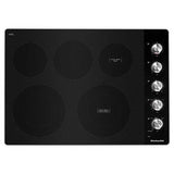 Kitchen Aid - 30'' Ceramic Glass, 5 Elements, 12/9'' Dual, 10/6'' Dual, 8'', 2-6'', Die Cast Metal Knob Controls - Stainless Steel