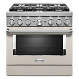 Kitchen Aid - 36'' Dual Fuel Commercial Style Range - Milkshake