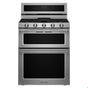 Kitchen Aid - 30 in. Self-Cleaning Convection Freestanding Dual Fuel  Double Oven Range - Stainless Steel