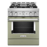 Kitchen Aid - 30'' Gas Commercial Style Range - Avocado Cream