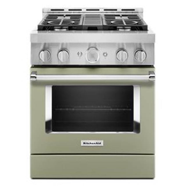 Kitchen Aid - 30'' Gas Commercial Style Range - Avocado Cream