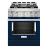 Kitchen Aid - 30'' Gas Commercial Style Range - Ink Blue
