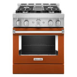 Kitchen Aid - 30'' Gas Commercial Style Range - Scorched Orange
