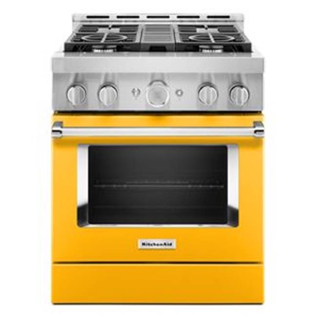 Kitchen Aid - 30'' Gas Commercial Style Range - Yellow Pepper