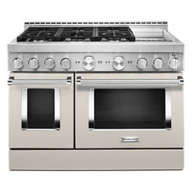 Kitchen Aid - 48'' Gas Commercial Style Range W/Griddle - Milkshake