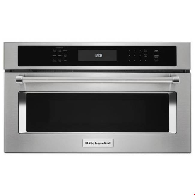 30'' Built-In Microwave, 1.4 Cu Ft, 900 W, Convection Cooking, Black Stainless, 240 V Hookup