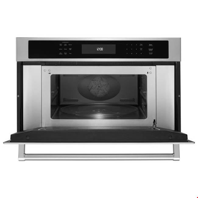 30'' Built-In Microwave, 1.4 Cu Ft, 900 W, Convection Cooking, Black Stainless, 240 V Hookup