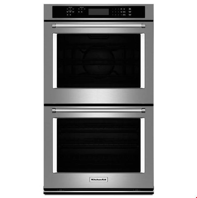 Kitchen Aid - 30 in. Self-Cleaning Convection Built-In Electric Double Oven - Stainless Steel