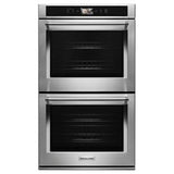 Kitchen Aid - 30'' Connected Double Wall Oven, Wifi, Touch Lcd, Powered Accessories, Upper And Lower True Convection, 10 Cu. Ft, Soft Close Doors - Stainless Steel