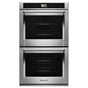Kitchen Aid - 30'' Connected Double Wall Oven, Wifi, Touch Lcd, Powered Accessories, Upper And Lower True Convection, 10 Cu. Ft, Soft Close Doors - Stainless Steel