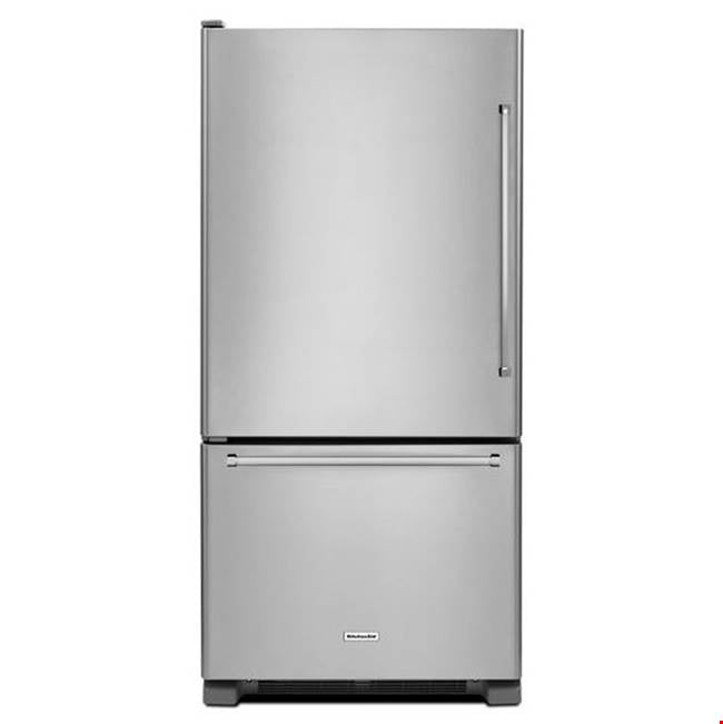 Kitchen Aid - 22 cu.ft. Standard-Depth Bottom-Freezer Refrigerator - Stainless Steel