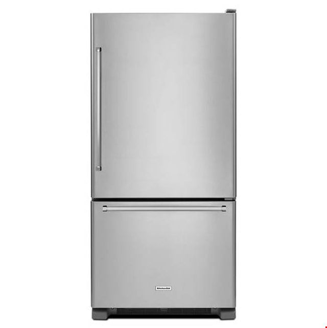 Kitchen Aid - 22 cu.ft. Standard-Depth Bottom-Freezer Refrigerator - Stainless Steel