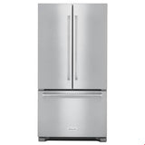Kitchen Aid - 22 cu.ft. Counter-Depth French Door Bottom-Freezer Refrigerator - Stainless Steel