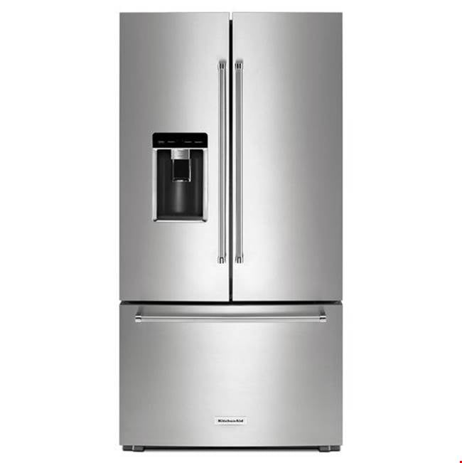 Kitchen Aid - Counter Depth French Door Refrigerator - Stainless Steel with PrintShield
