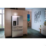 36 in. Wide No Frost External Dispense French Door BottomFrz Refrigerator
