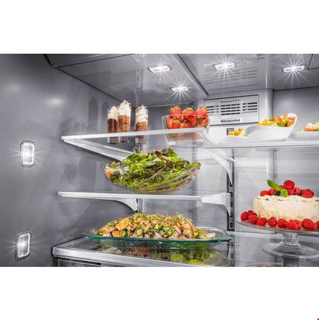 36 in. Wide No Frost External Dispense French Door BottomFrz Refrigerator