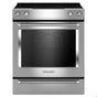 Kitchen Aid - 30 in. Self-Cleaning Convection Ceramic Glass Cooktop Slide-In Elec Range - Stainless Steel