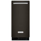 Kitchen Aid - 15'' Black Stainless Articulating Hinge Icemaker With Pump - Black Stainless