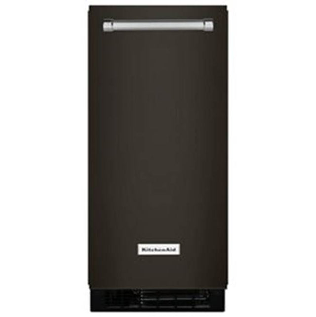 Kitchen Aid - 15'' Black Stainless Articulating Hinge Icemaker With Pump - Black Stainless