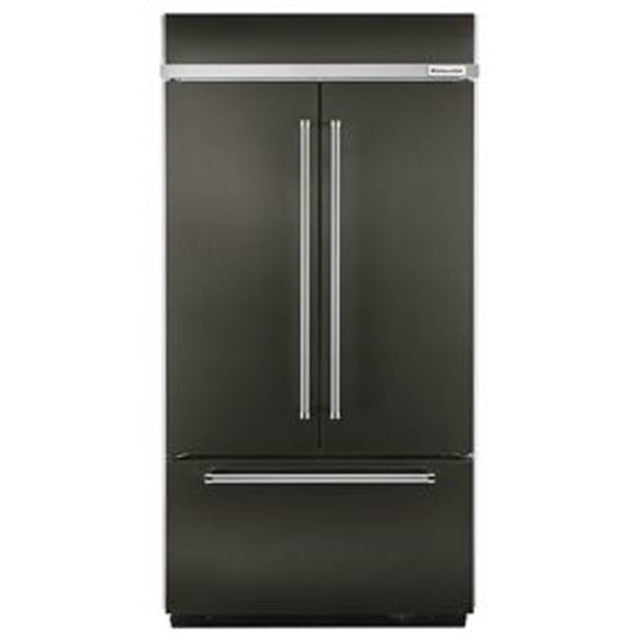 Kitchen Aid - 20 cu.ft. Built-In Bottom-Freezer Refrigerator - Black Stainless