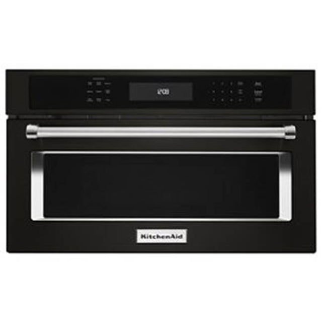 Kitchen Aid - 27'' Built-In Microwave, 1.4 Cu Ft, 900 W, Convection Cooking, 240 V Hookup - Black Stainless