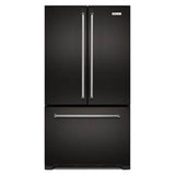 Kitchen Aid - 22 cu.ft. Counter-Depth French Door Bottom-Freezer Refrigerator - Black Stainless