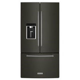 Kitchen Aid - Counter Depth French Door Refrigerator - Black Stainless