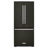 Kitchen Aid - 20 cu.ft. No Frost External Dispense FrenchDoor Bottom-Freezer Refrigerator - Black Stainless