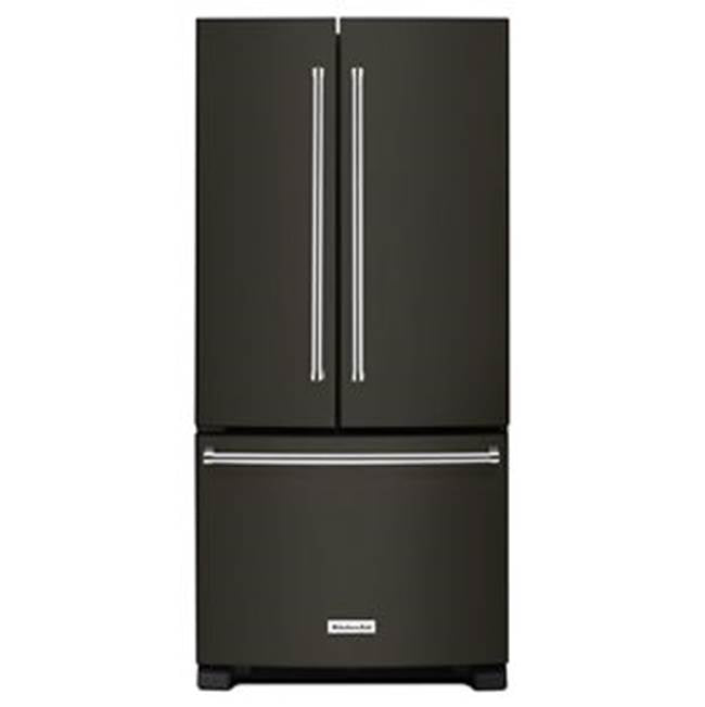 Kitchen Aid - 22 cu.ft. French Door Bottom-Freezer Refrigerator - Black Stainless