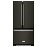 Kitchen Aid - 22 cu.ft. French Door Bottom-Freezer Refrigerator - Black Stainless