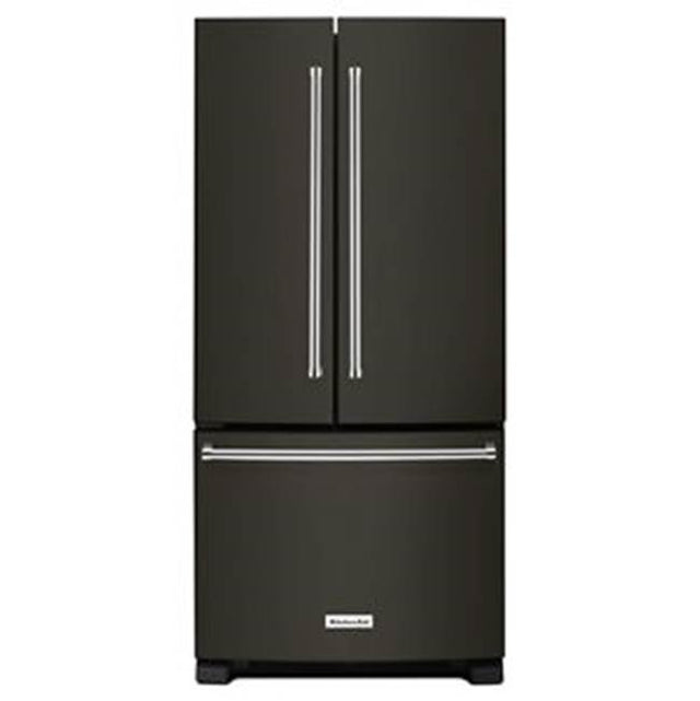 Kitchen Aid - 22 cu.ft. French Door Bottom-Freezer Refrigerator - Black Stainless
