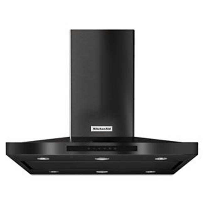 Kitchen Aid - 36 in. Island Mount Hood - Black Stainless