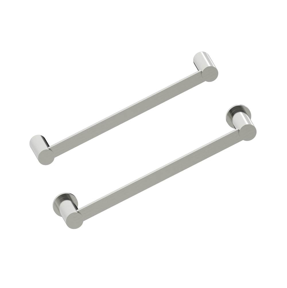 Kartners - PORTO -  12-inch Bathroom Towel Bar-Brushed Nickel - Brushed Nickel