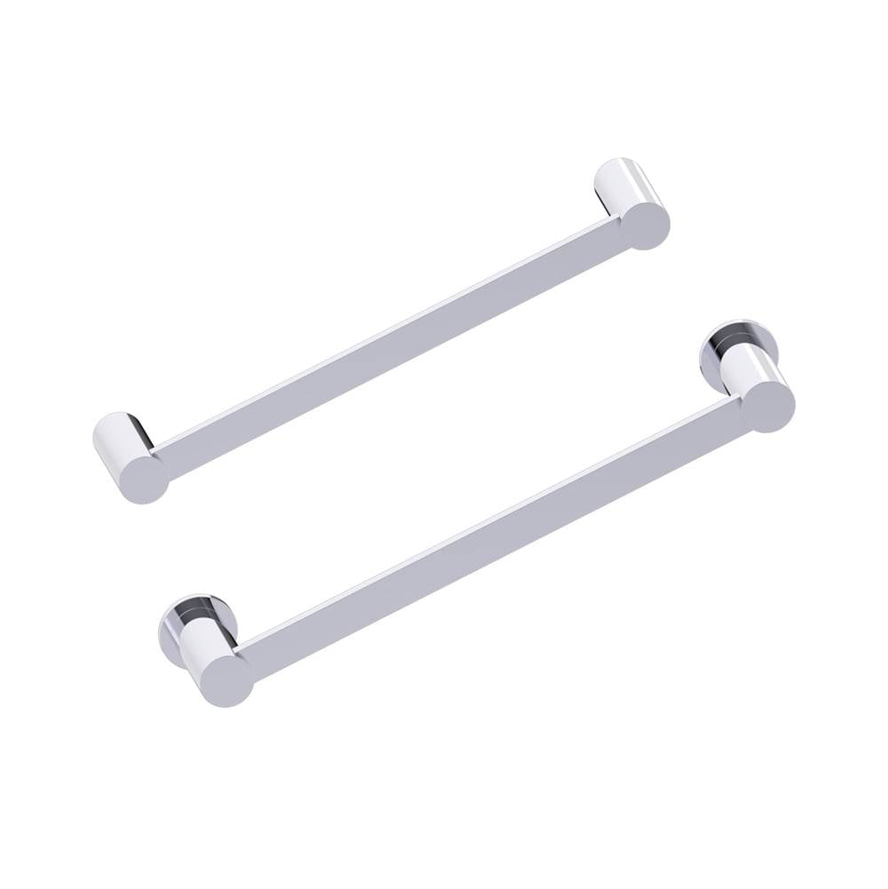 Kartners - PORTO -  12-inch Bathroom Towel Bar-Polished Chrome - Polished Chrome