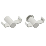 Kartners - PORTO - Double Prong Robe Hook -Polished Nickel - Polished Nickel