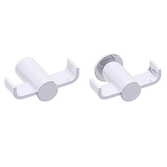 Kartners - PORTO - Double Prong Robe Hook -Polished Chrome - Polished Chrome