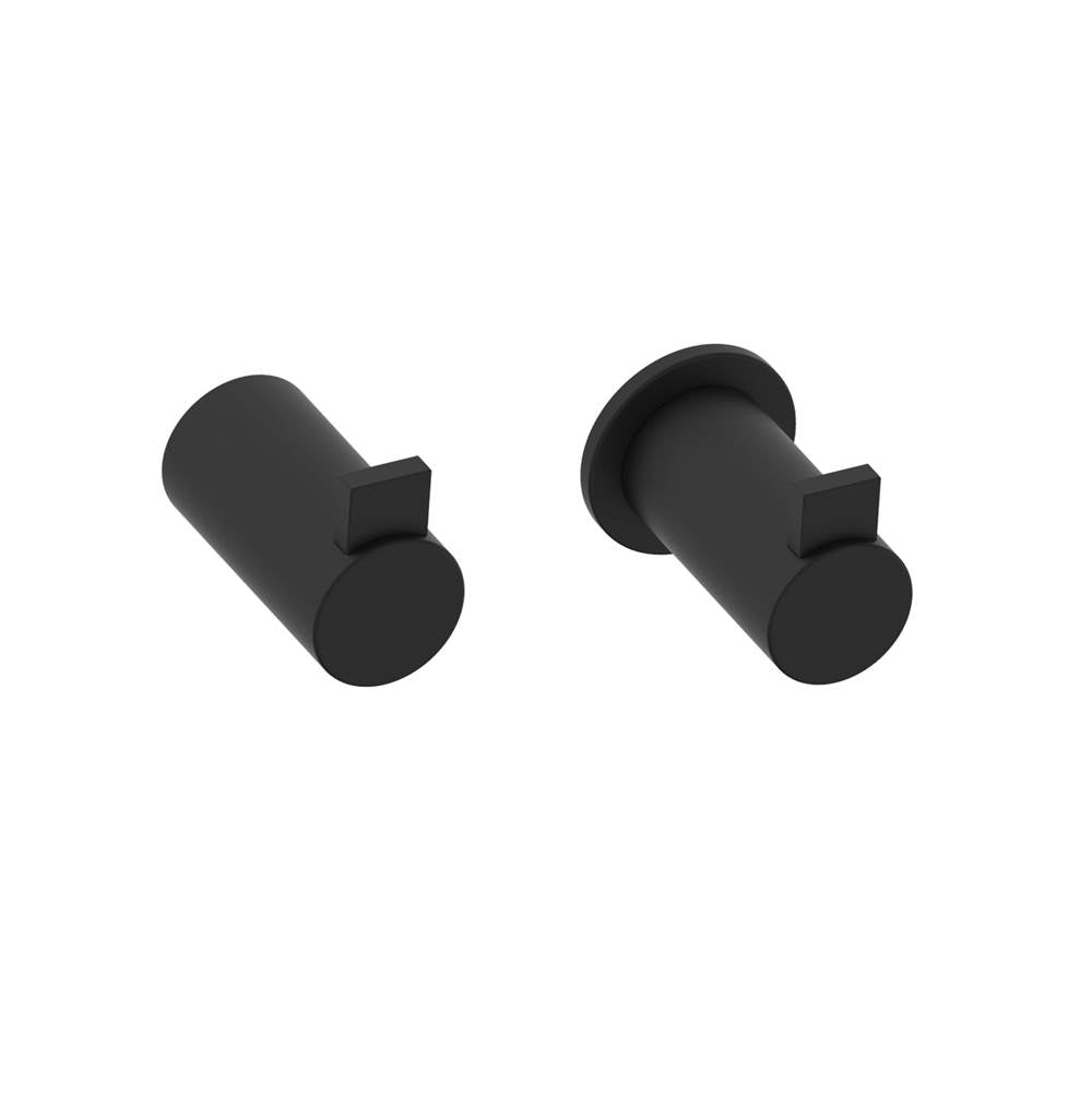 Kartners - PORTO - Single Prong Robe Hook-Matte Black - Matte Black