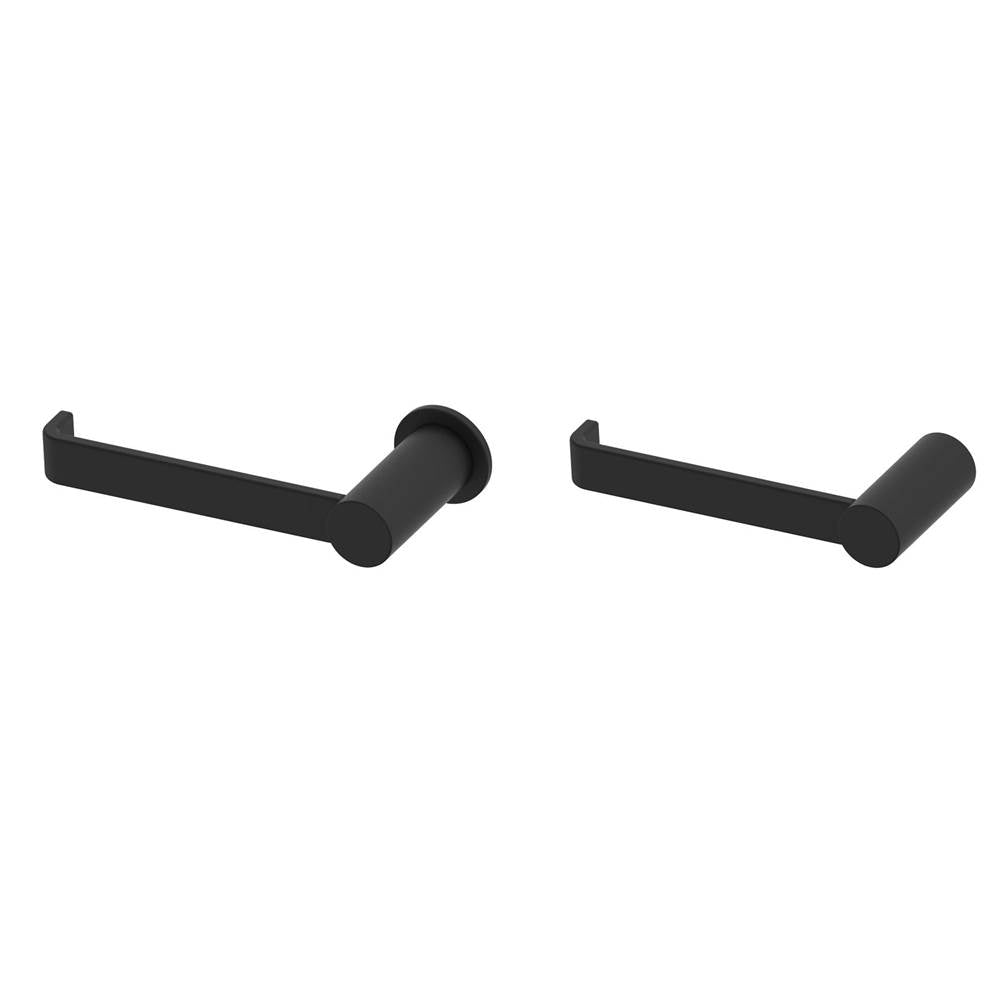 Kartners - PORTO - Toilet Paper Holder (Left)-Matte Black - Matte Black