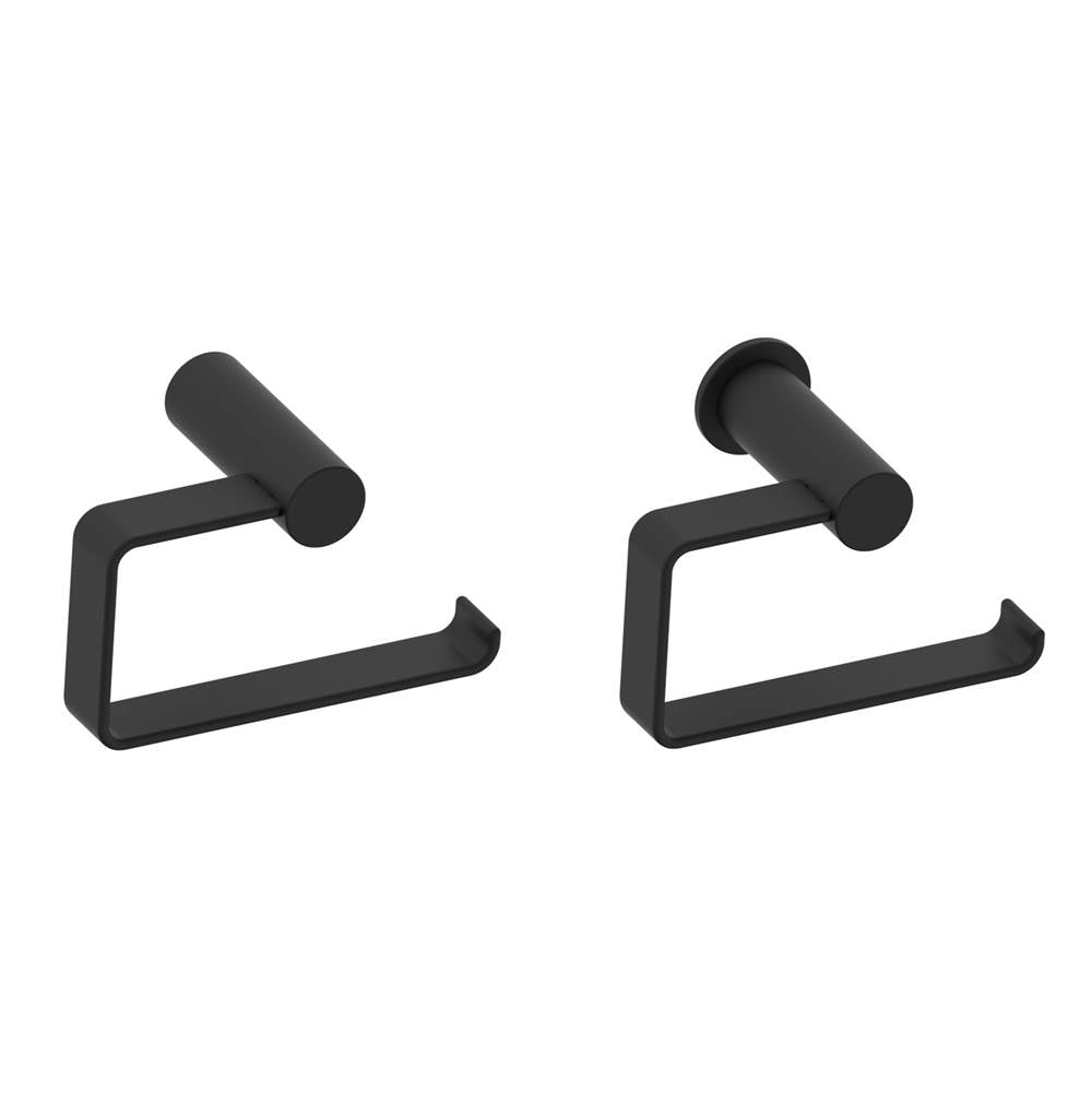 Kartners - PORTO - Drop Toilet Paper Holder-Matte Black - Matte Black