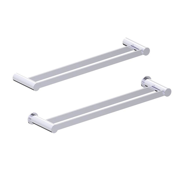 Kartners - PORTO -  18-inch Double Bathroom Towel Bar-Polished Chrome - Polished Chrome
