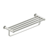 Kartners - PORTO - Towel Shelf with Towel Bar-Brushed Nickel - Brushed Nickel