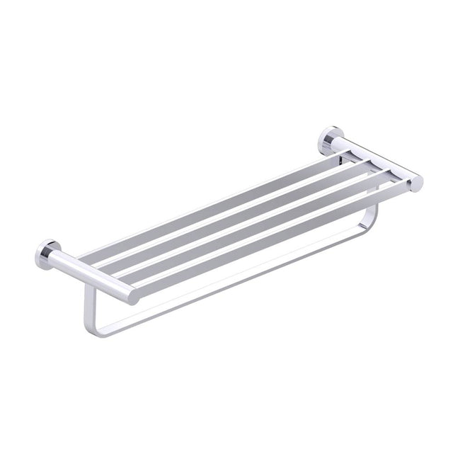 Kartners - PORTO - Towel Shelf with Towel Bar-Polished Chrome - Polished Chrome