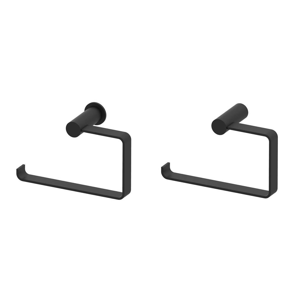 Kartners - PORTO -  Towel Ring (Left)-Matte Black - Matte Black