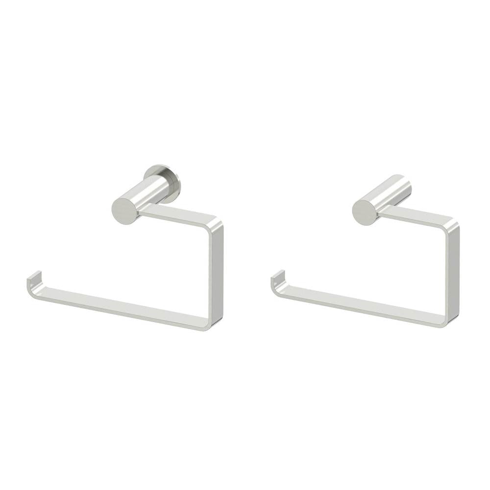 Kartners - PORTO -  Towel Ring (Left)-Brushed Nickel - Brushed Nickel