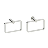 Kartners - PORTO -  Square Towel Ring-Polished Nickel - Polished Nickel