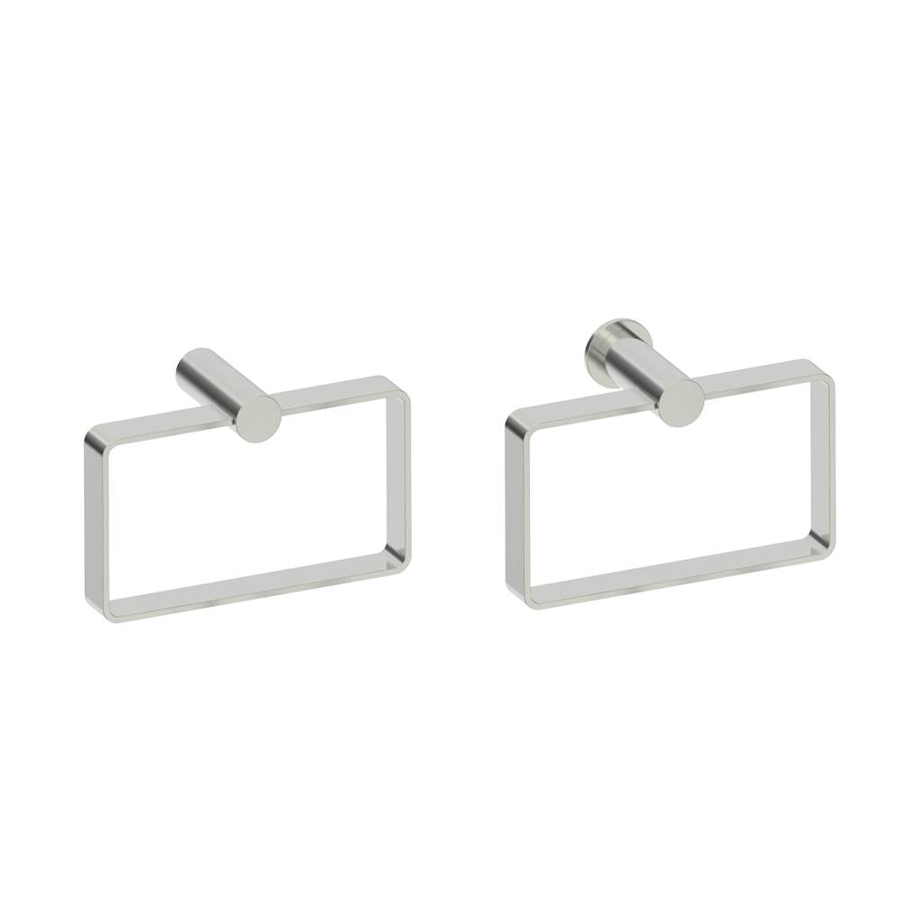 Kartners - PORTO -  Square Towel Ring-Brushed Nickel - Brushed Nickel