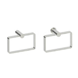 Kartners - PORTO -  Square Towel Ring-Brushed Nickel - Brushed Nickel